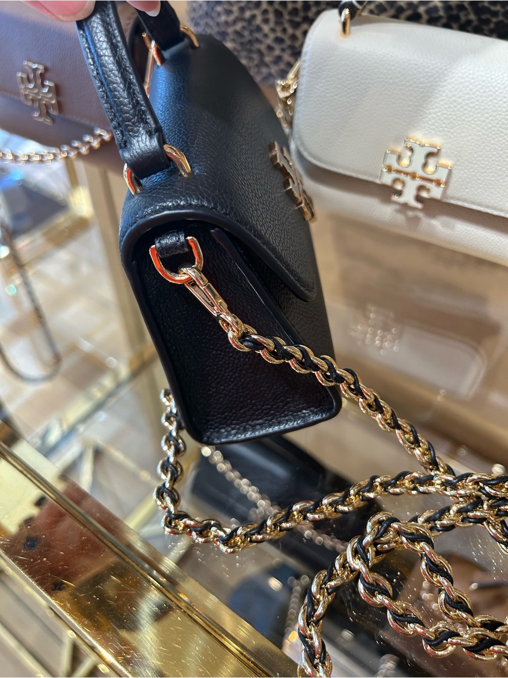 Tory Burch Britten mini Top-Handle Crossbody with Gold Logo pick own color new - Picture 10 of 16